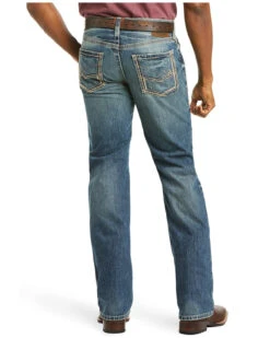 Ariat Men's M5 Ridgeline Medium Wash Slim Straight Jeans -Optimal Clothing Store 010C80 GR P2