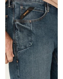Ariat Men's M4 Rebar Distressed Low Rise Relaxed Bootcut Work Jeans -Optimal Clothing Store 010J17 N9 P2