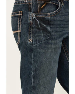 Ariat Men's Rebar M5 Durastretch Dark Wash Low Rise Straight Jeans -Optimal Clothing Store 010J18 N9 P2