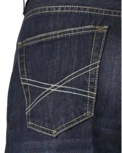Stetson Men's 1312 Relaxed Fit Bootcut Jeans With Flag Detail - Big & Tall -Optimal Clothing Store 013946 N9 D2