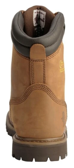 Chippewa Men's Heavy Duty Waterproof & Insulated Aged Bark 8" Work Boots - Steel Toe -Optimal Clothing Store 050G26 D7 BK