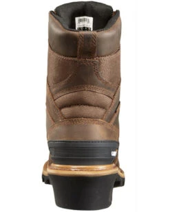Carhartt 8" Crazy Horse Brown Waterproof Insulated Logger Boot - Composite Toe -Optimal Clothing Store 050P79 K8 P4