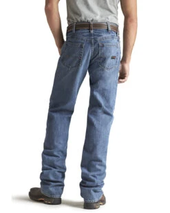 Ariat Men's FR M3 Medium Wash Loose Basic Stackable Straight Leg Jean -Optimal Clothing Store 086P41 7030 P2