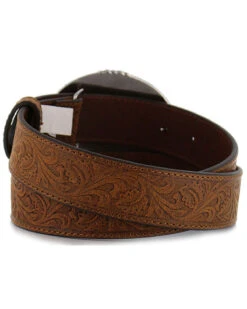 Cody James Men's Bronc Buckle Tooled Leather Belt -Optimal Clothing Store 1202H7 22 D2
