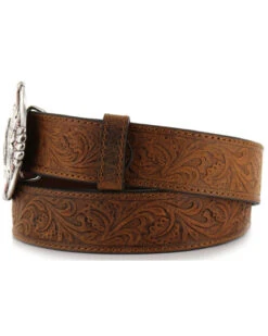 Cody James Men's Bronc Buckle Tooled Leather Belt -Optimal Clothing Store 1202H7 22 D3
