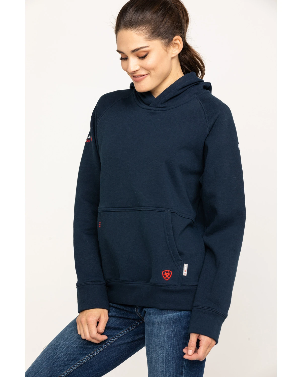 Ariat Women's FR Primo Fleece Logo Hooded Sweatshirt 5 Ariat Women's FR Primo Fleece Logo Hooded Sweatshirt - Image 5