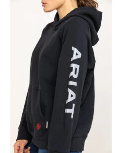 Ariat Women's FR Primo Fleece Logo Hooded Sweatshirt -Optimal Clothing Store 2000281181 001 P4