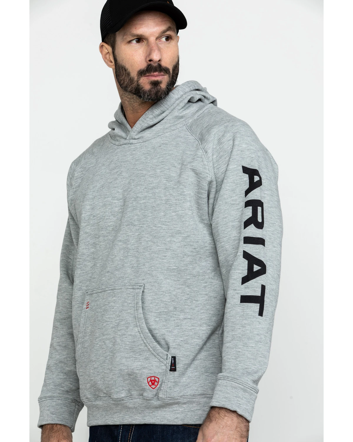 Ariat Men's FR Primo Fleece Logo Hooded Work Sweatshirt 1 Ariat Men's FR Primo Fleece Logo Hooded Work Sweatshirt