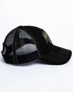 Moonshine Spirit Men's White On Black Logo Print Mesh Ball Cap -Optimal Clothing Store 2000291209 001 P3