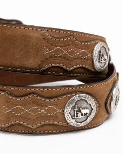 Cody James Men's Hair-On Praying Cowboy Concho Western Belt -Optimal Clothing Store 2000291521 200 P4