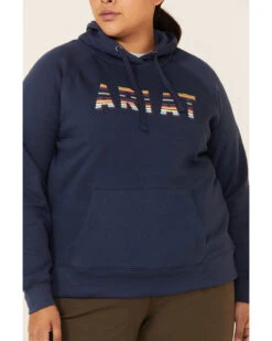 Ariat Women's R.E.A.L. Serape Logo Hoodie Sweatshirt - Plus -Optimal Clothing Store 2000322524 410 P3