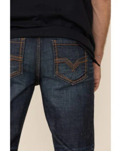 Moonshine Spirit Men's Eating Iron Dark Stretch Slim Straight Jeans -Optimal Clothing Store 2000325524 400 P4