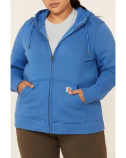 Carhartt Women's Clarksburg Zip-Front Hooded Work Sweatshirt - Plus -Optimal Clothing Store 2000330886 420 P3