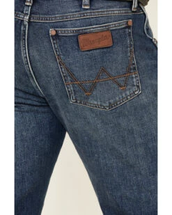 Wrangler Retro Men's Meadow Medium Wash Stretch Slim Straight Jeans - Long -Optimal Clothing Store 2000331279 400 P4