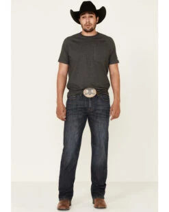 Rock & Roll Denim Men's Dark Vintage Double Barrel Stretch Relaxed Straight Jeans -Optimal Clothing Store 2000334315 400 P3