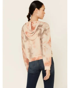 Wild Moss Women's Blushed Tie-Dye Zip Hooded Jacket -Optimal Clothing Store 2000337634 681 P4