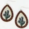 Prime Time Jewelry Women's Cactus Print Teardrop Earrings
