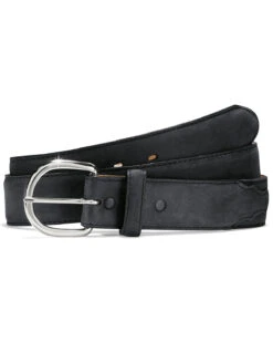Silver Creek Men's Black Classic Western Belt