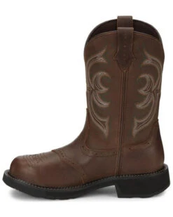 Justin Women's Wanette Waterproof Western Work Boots - Steel Toe -Optimal Clothing Store 2000340880 200 P3