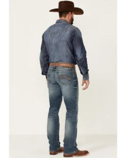 Ariat Men's M4 Campbell 2X Medium Wash Performance Relaxed Bootcut Jeans -Optimal Clothing Store 2000341791 400 P3