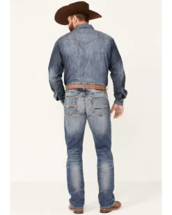 Ariat Men's M4 Dakota Medium Wash Stretch Relaxed Straight Jeans -Optimal Clothing Store 2000341795 400 P3