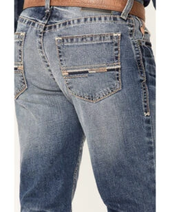 Ariat Men's M4 Dakota Medium Wash Stretch Relaxed Straight Jeans -Optimal Clothing Store 2000341795 400 P4