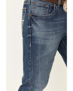 Rock 47 By Wrangler Men's Melody Medium Wash Stretch Slim Bootcut Jeans -Optimal Clothing Store 2000342099 400 P4
