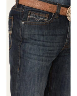 Rock & Roll Denim Men's Double Barrel Dark Wash Stretch Relaxed Straight Jeans -Optimal Clothing Store 2000345207 400 P3