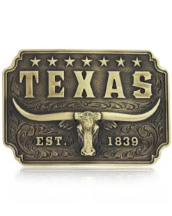 Montana Silversmiths Men's Classic Texas Longhorn Buckle