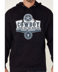 Cowboy Hardware Men's Navy Breed Graphic Hooded Sweatshirt -Optimal Clothing Store 2000346629 410 P3