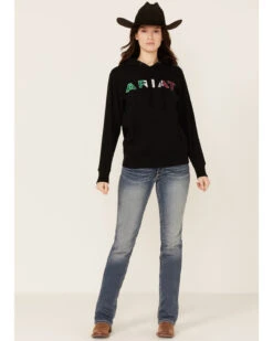 Ariat Women's Black R.E.A.L Mexico Embroidered Logo Pullover Hoodie -Optimal Clothing Store 2000347974 001 P4