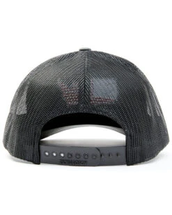 Oil Field Hats Men's Gray & Black American Flag US Patch Mesh-Back Ball Cap -Optimal Clothing Store 2000350290 022 P3