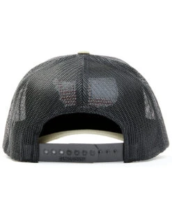 Oil Field Hats Men's Loden & Black American Flag US Patch Mesh-Back Ball Cap -Optimal Clothing Store 2000350292 341 P3