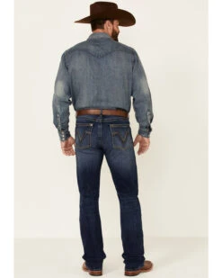 Rock 47 By Wrangler Men's Horizon Dark Wash Stretch Slim Bootcut Jeans -Optimal Clothing Store 2000350738 400 P3