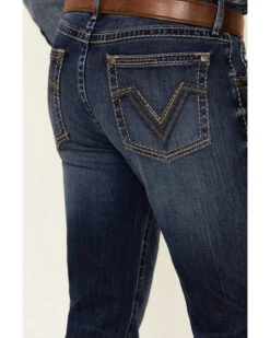 Rock 47 By Wrangler Men's Horizon Dark Wash Stretch Slim Bootcut Jeans -Optimal Clothing Store 2000350738 400 P4