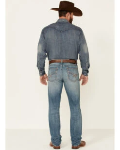 Rock 47 By Wrangler Men's Cochran Medium Wash Stretch Slim Straight Jeans -Optimal Clothing Store 2000350739 400 P3