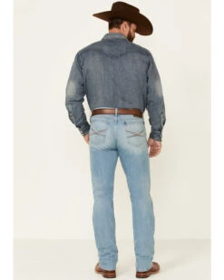 Wrangler 20X Men's Beech Light Wash Stretch Slim Straight Jeans -Optimal Clothing Store 2000351009 400 P3