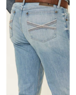 Wrangler 20X Men's Beech Light Wash Stretch Slim Straight Jeans -Optimal Clothing Store 2000351009 400 P4