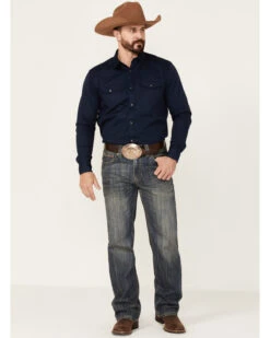 Rock & Roll Denim Men's Vintage Dark Wash Double Barrel Relaxed Straight Jeans -Optimal Clothing Store 2000351110 400 P3