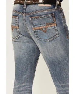 Cody James Core Men's Bear Down Light Wash Stretch Slim Bootcut Jeans -Optimal Clothing Store 2000351786 400 P4