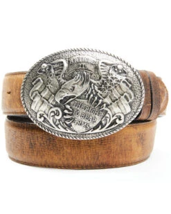 Cody James Men's Oval Eagle Flag Belt