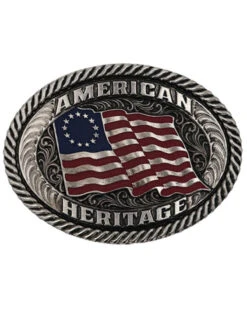 Montana Silversmiths Men's American Heritage Belt Buckle