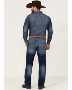 Cinch Men's Silver Label Medium Stonewash Performance Stretch Slim Straight Jeans -Optimal Clothing Store 2000355892 402 P3