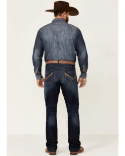 Cinch Men's Ian Dark Stonewash Rigid Slim Bootcut Jeans -Optimal Clothing Store 2000355909 402 P3