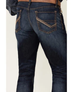 Cinch Men's Ian Dark Stonewash Rigid Slim Bootcut Jeans -Optimal Clothing Store 2000355909 402 P4