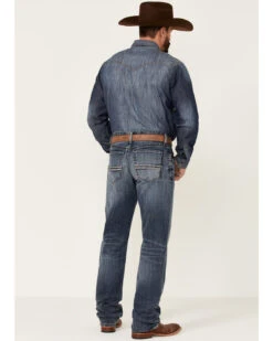 Cinch Men's White Label Medium Stonewash Performance Stretch Relaxed Straight Jeans -Optimal Clothing Store 2000355910 402 P3