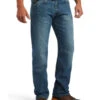 Ariat Men's Rebar M5 Edgewood Medium Wash Durastretch Basic Straight Leg Work Jeans