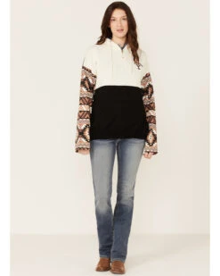 Paramount Network's Yellowstone Women's Mauve Southwestern Sleeve Hoodie Pullover 7 Paramount Network's Yellowstone Women's Mauve Southwestern Sleeve Hoodie Pullover -Optimal Clothing Store 2000356684 661 P4