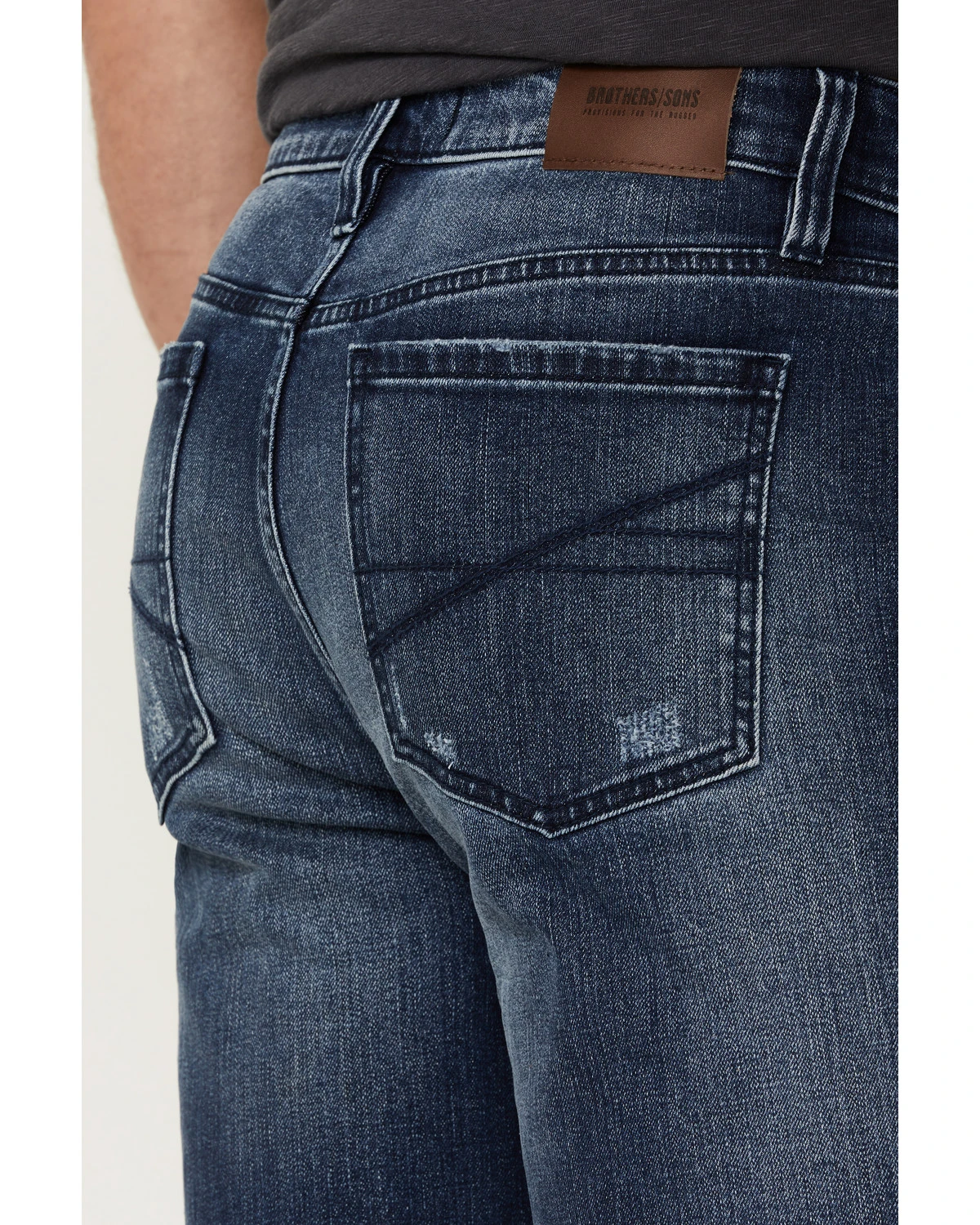 Brothers & Sons Men's Wilderness Distressed Stretch Regular Straight Jeans 4 Brothers & Sons Men's Wilderness Distressed Stretch Regular Straight Jeans - Image 4