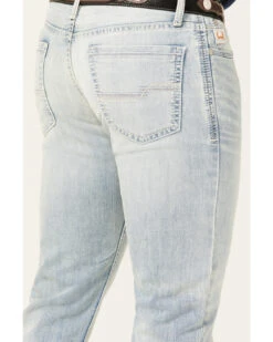 Cinch Men's Ian Light Stonewash Performance Stretch Slim Bootcut Jeans -Optimal Clothing Store 2000362747 402 P4
